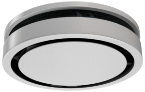 Kampmann Ultra Allround -tyylikäs kattolämmitin korkeisiin julkisiin tiloihin.